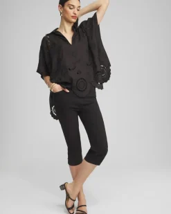 Brigitte™ Pull-On Rivet Slim Capris
