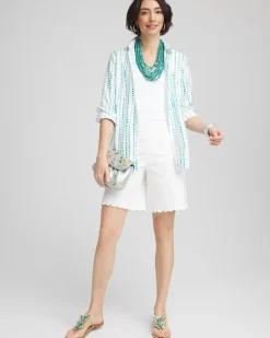 Brigitte™ Pull-On Scallop-Hem Shorts