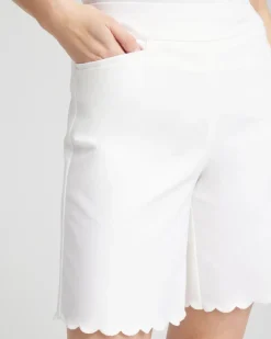 Brigitte™ Pull-On Scallop-Hem Shorts