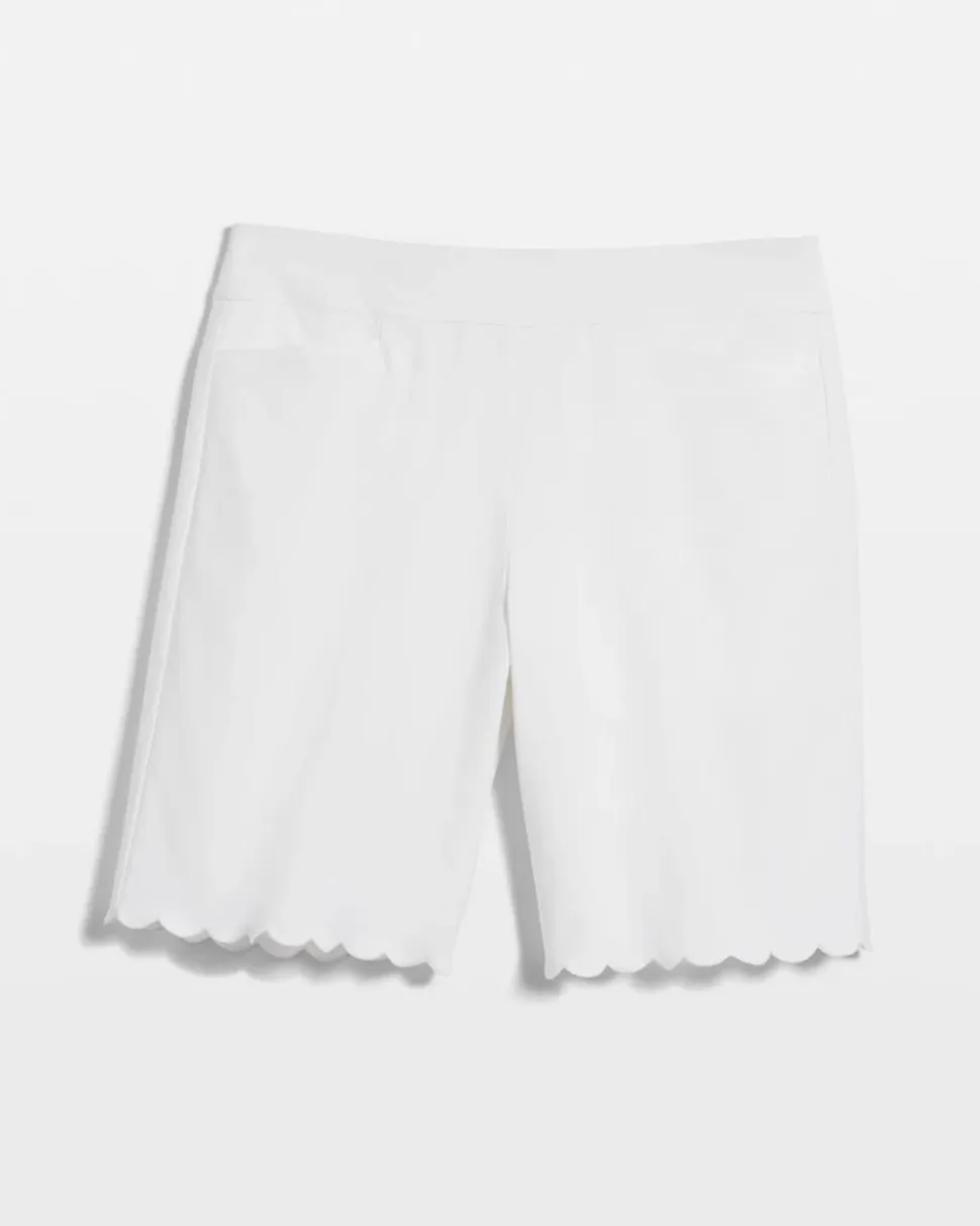 Brigitte™ Pull-On Scallop-Hem Shorts