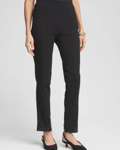 Brigitte Sequined Slim Ankle Pants