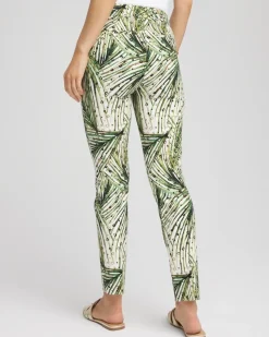 Brigitte™ Slim Ankle Palm-Print Pants