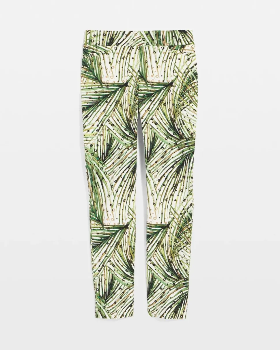 Brigitte™ Slim Ankle Palm-Print Pants