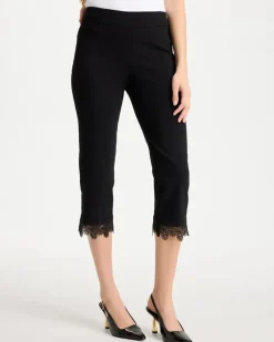 Brigitte™ Slim Applique Hem Capri Pant