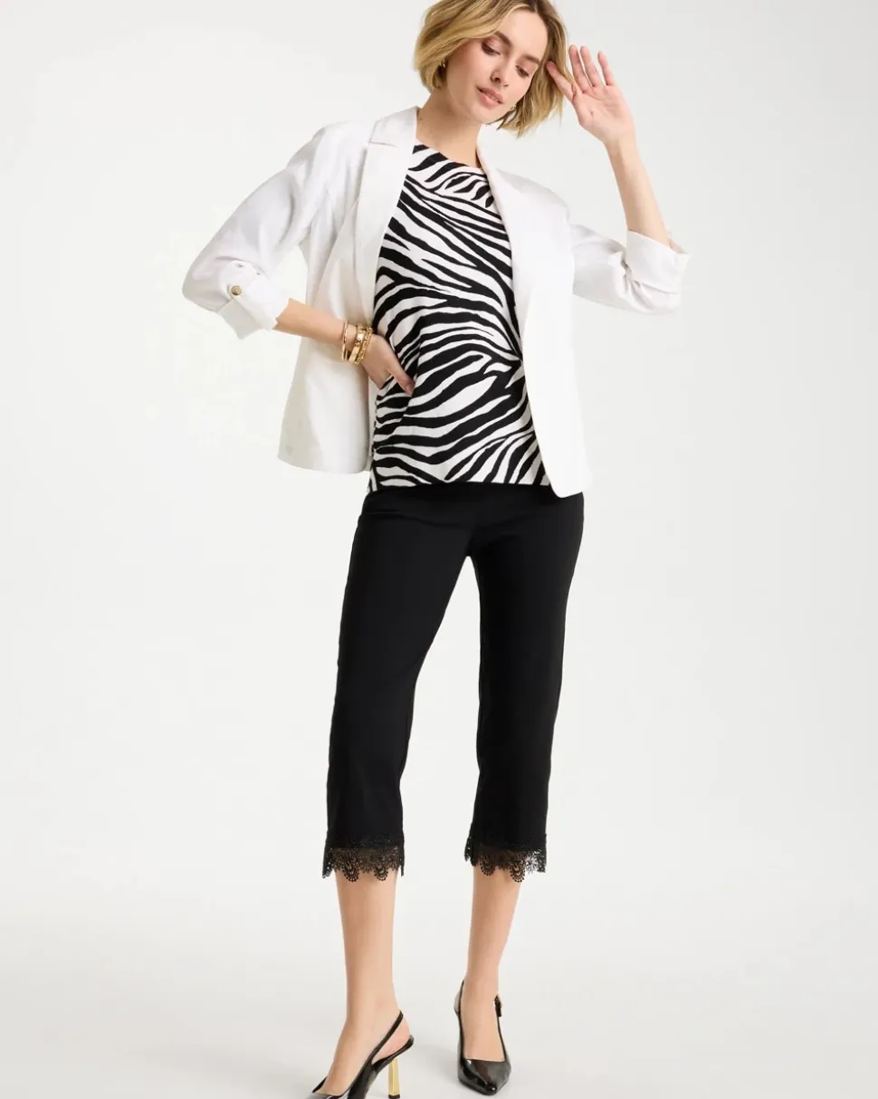 Brigitte™ Slim Applique Hem Capri Pant