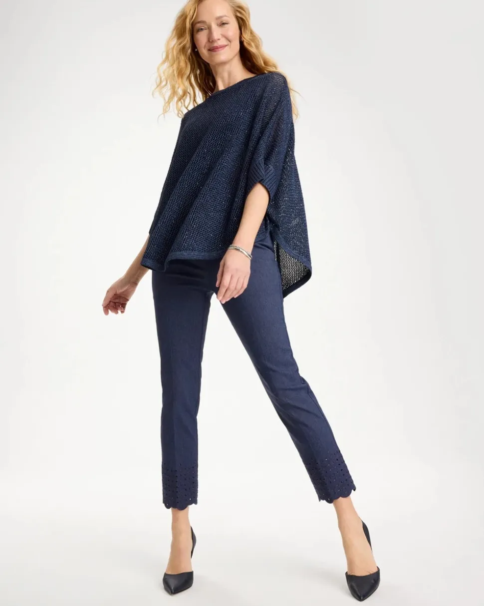 Brigitte™ Slim Embroidered Pull-On Crop Pant