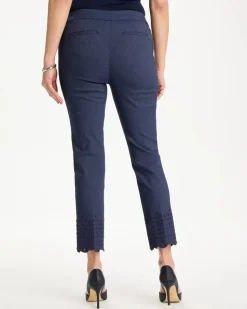 Brigitte™ Slim Embroidered Pull-On Crop Pant