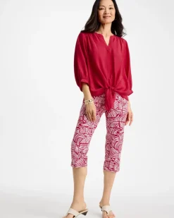 Brigitte™ Slim Geo Pull-On Capri Pant