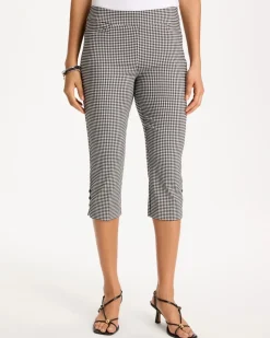 Brigitte™ Slim Gingham Pull-On Capri Pant