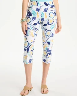 Brigitte™ Slim Handpainted Pull-On Capri