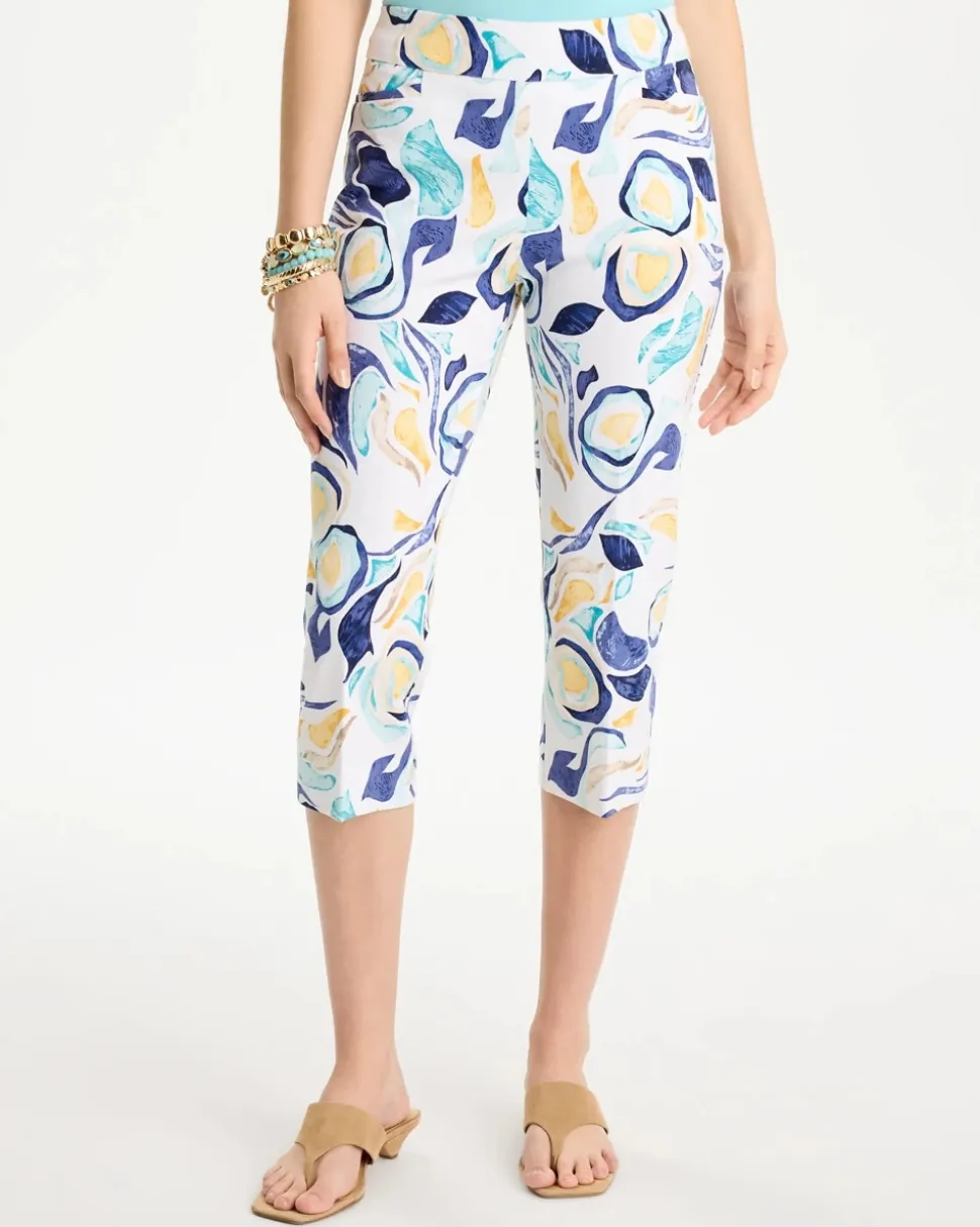 Brigitte™ Slim Handpainted Pull-On Capri
