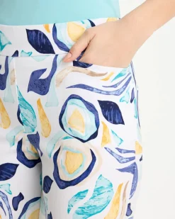 Brigitte™ Slim Handpainted Pull-On Capri