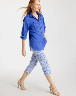 Brigitte™ Slim Infinite Lines Capri Pants