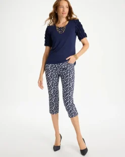 Brigitte™ Slim Printed Pull-On Capri Pant