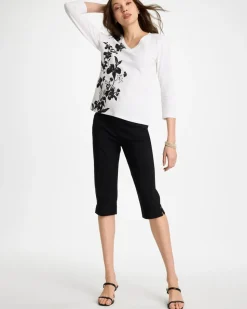Brigitte™ Slim Rivet Pull-On Capri Pant