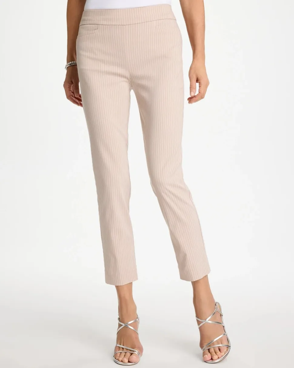 Brigitte™ Slim Twill Stripe Neutral Crop