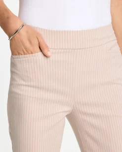 Brigitte™ Slim Twill Stripe Neutral Crop
