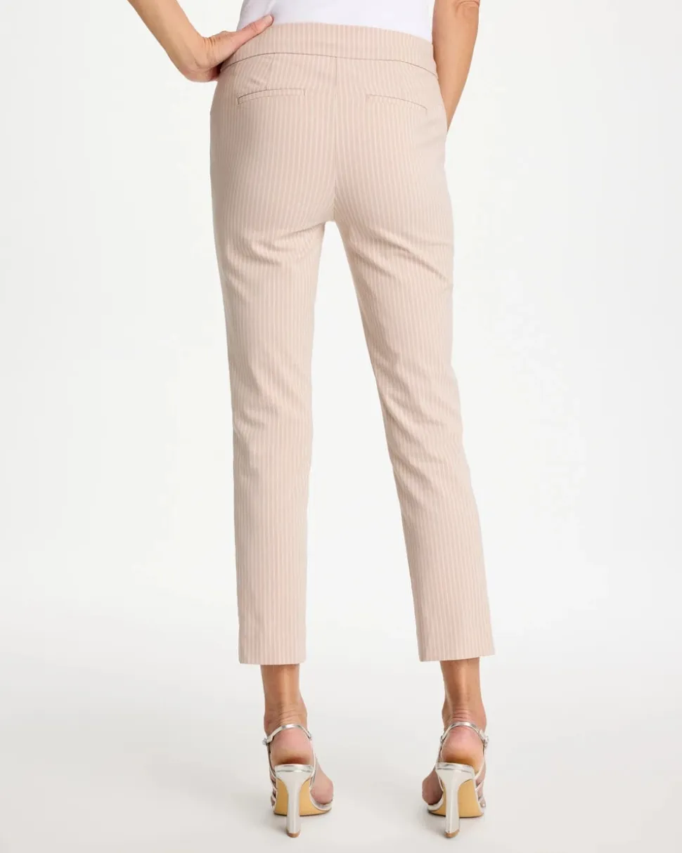 Brigitte™ Slim Twill Stripe Neutral Crop