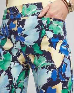 Brigitte™ Slub Floral Slim Pants