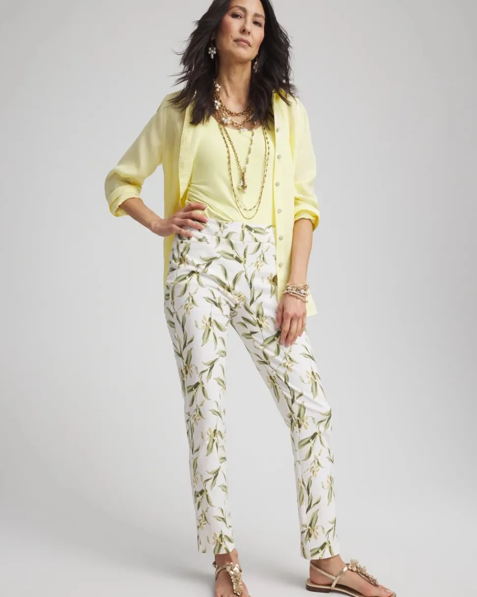 Brigitte™ Slub Slim Ankle Pants