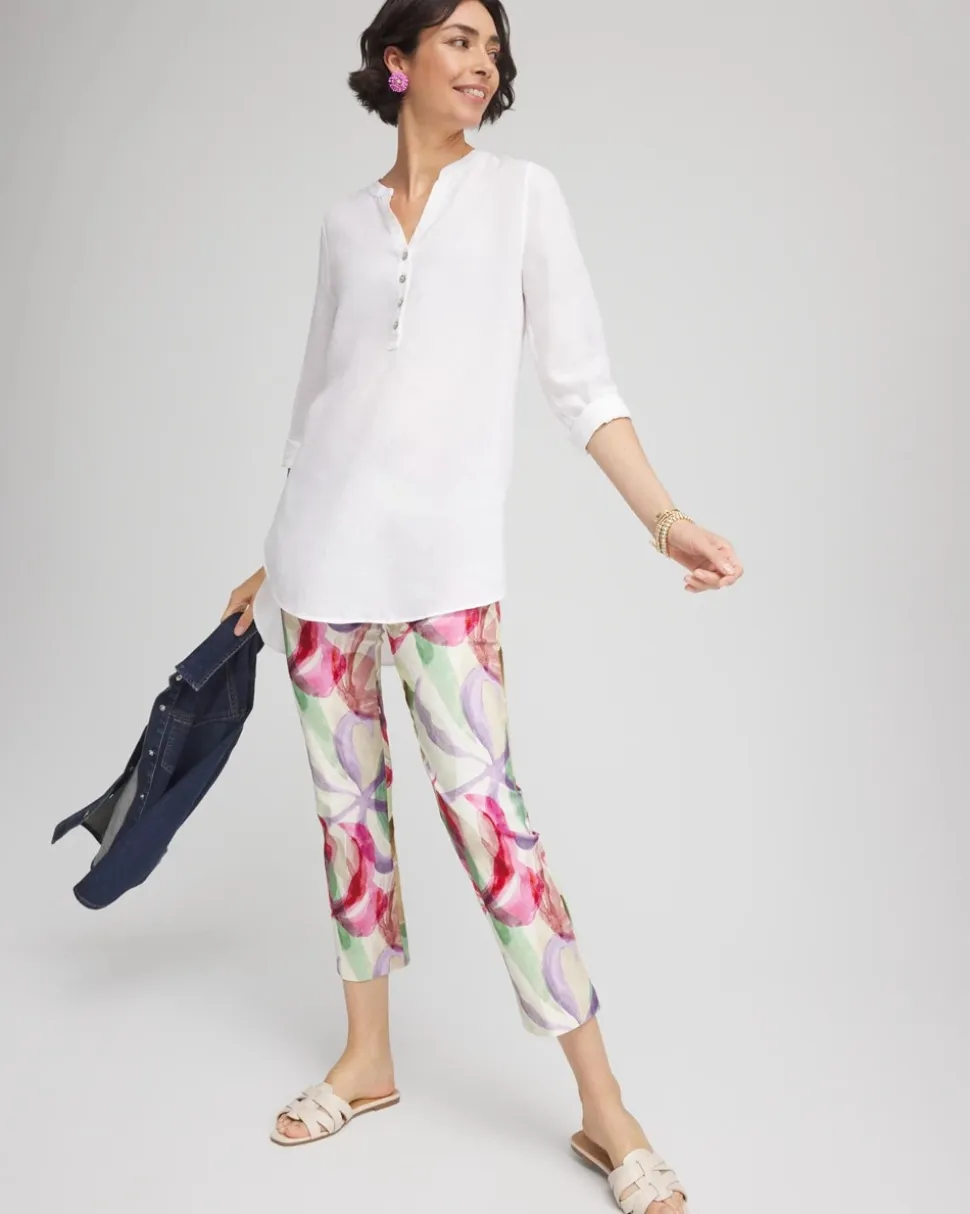 Brigitte™ Slub Slim Cropped Pants