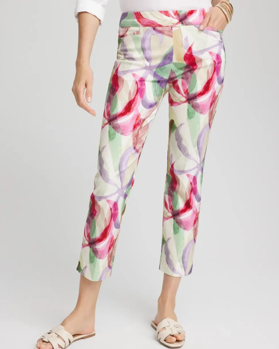Brigitte™ Slub Slim Cropped Pants