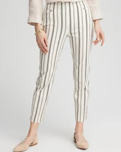 Brigitte™ Slub Striped Cropped Pants