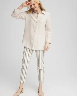 Brigitte™ Slub Striped Cropped Pants