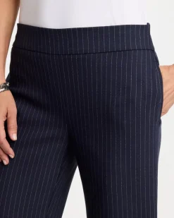 Brigitte™ Straight Pinstripe Cropped Pants