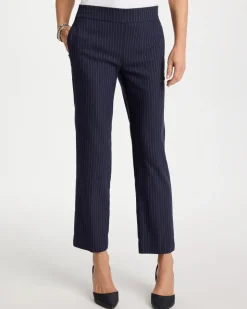 Brigitte™ Straight Pinstripe Cropped Pants
