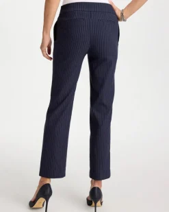 Brigitte™ Straight Pinstripe Cropped Pants