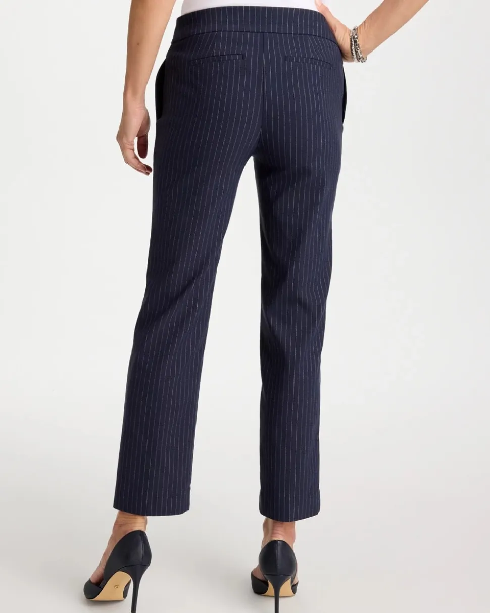 Brigitte™ Straight Pinstripe Cropped Pants