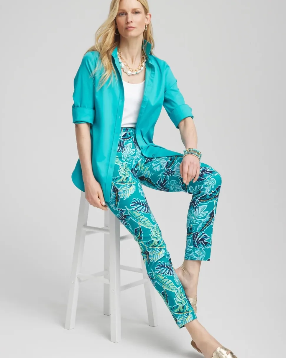 Brigitte™ Tropical Pull-On Ankle Pants