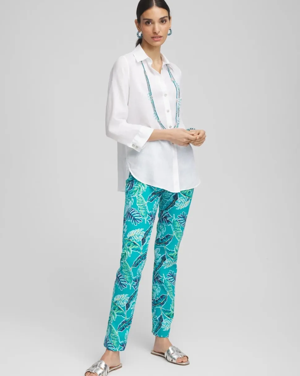 Brigitte™ Tropical Slim Leg Pants