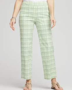 Brigitte™ Wide Leg Plaid Cropped Pants