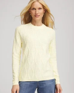 Button Shoulder Crewneck Pullover
