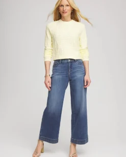 Button Shoulder Crewneck Pullover