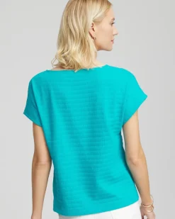 Cap Sleeve Textured Tee