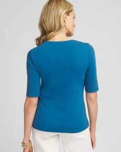 Caviar Bead Elbow Sleeve Tee