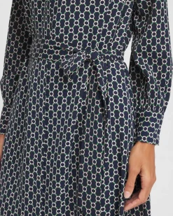 Chain Print Maxi Shirtdress