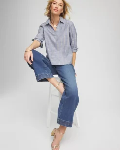 Chambray Striped Soft Popover