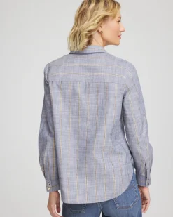 Chambray Striped Soft Popover
