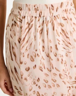 Cheetah Pull-On Godet Skirt