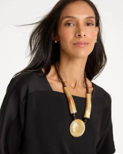 Chico's Originals Genuine Horn Pendant Necklace