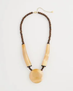 Chico's Originals Genuine Horn Pendant Necklace