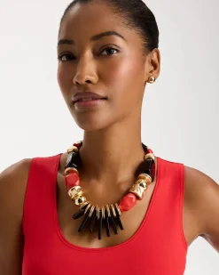 Chico's Originals Mixed-Media Bib Necklace
