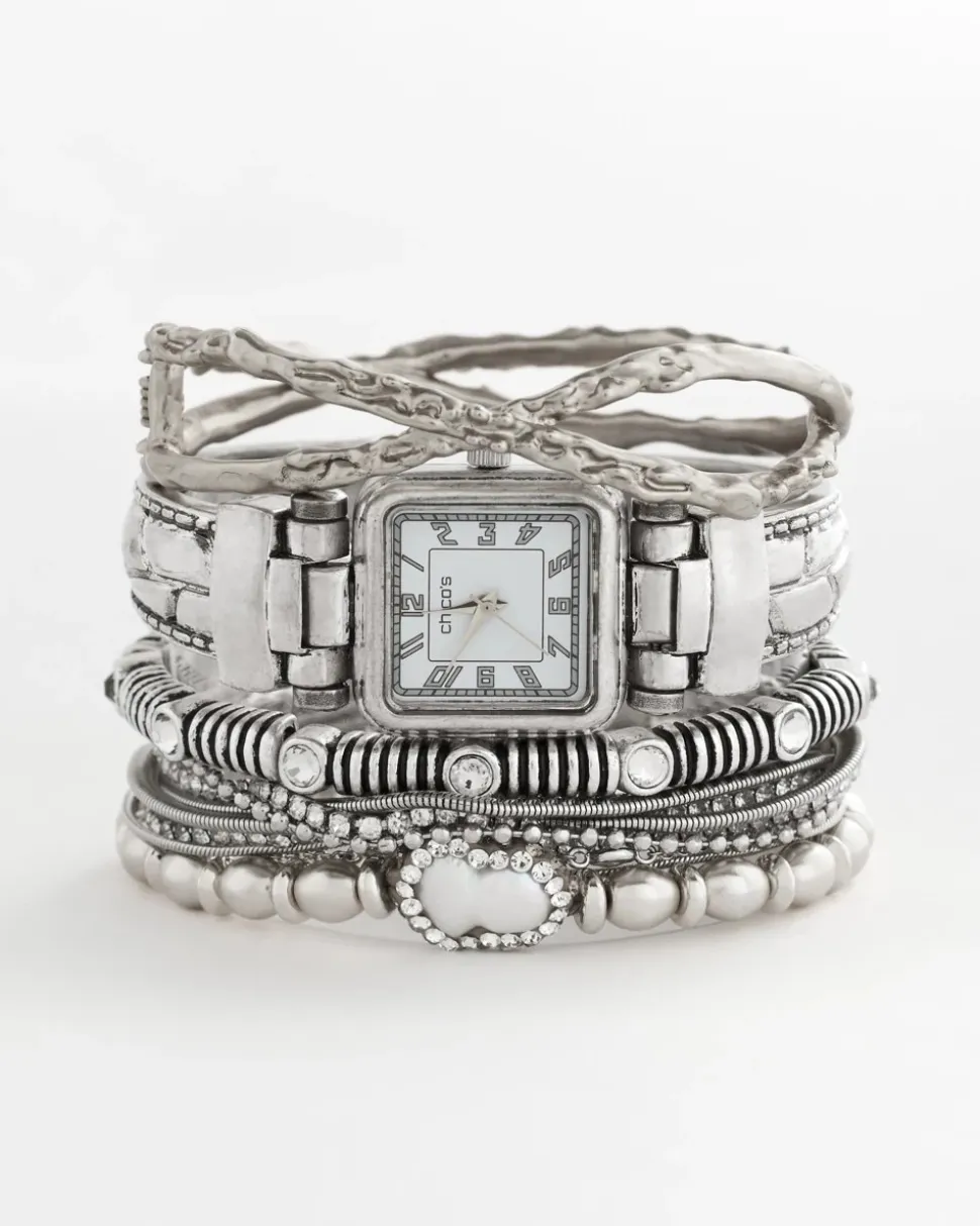 Chico's Originals Vintage Silver Cuff Watch