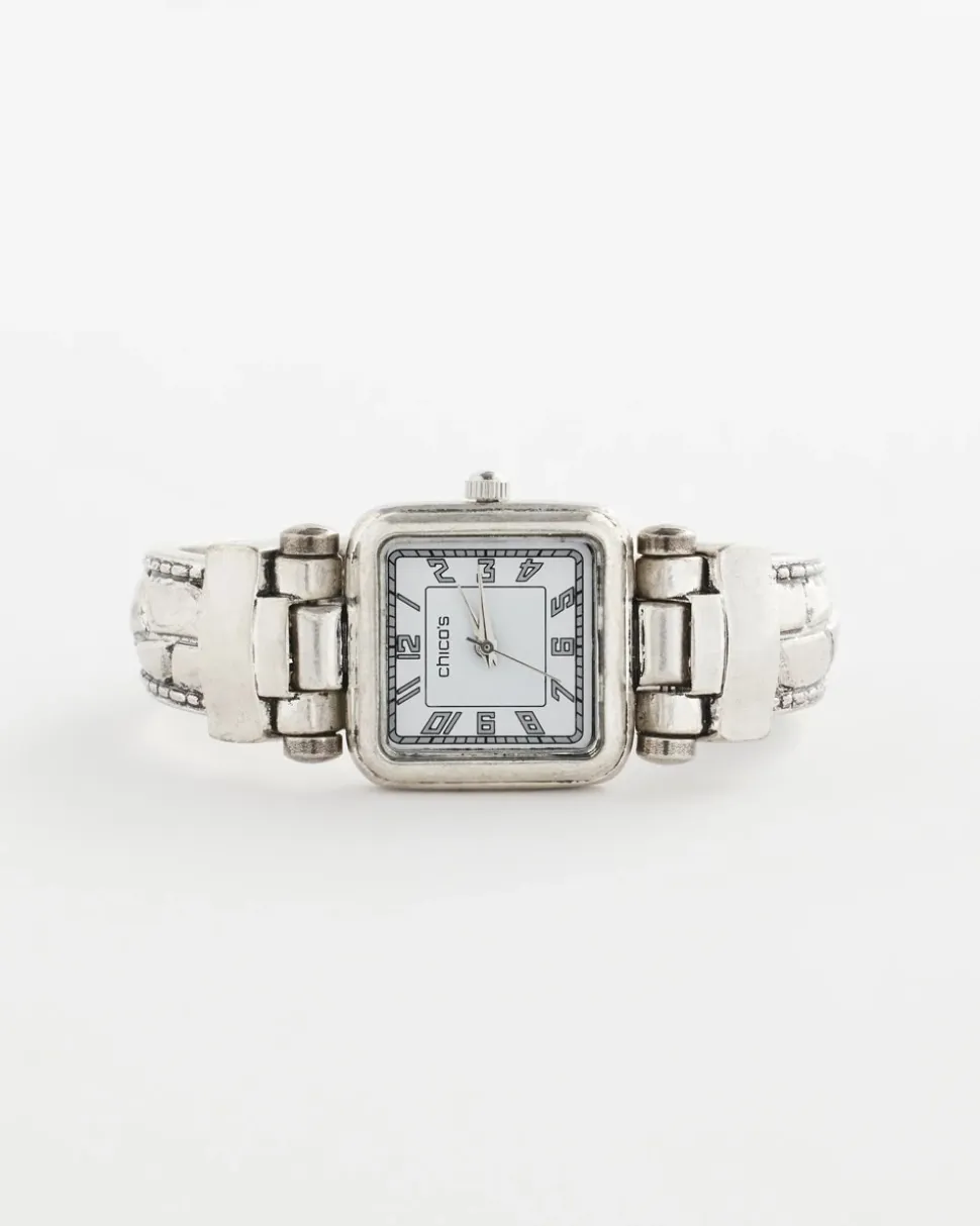 Chico's Originals Vintage Silver Cuff Watch