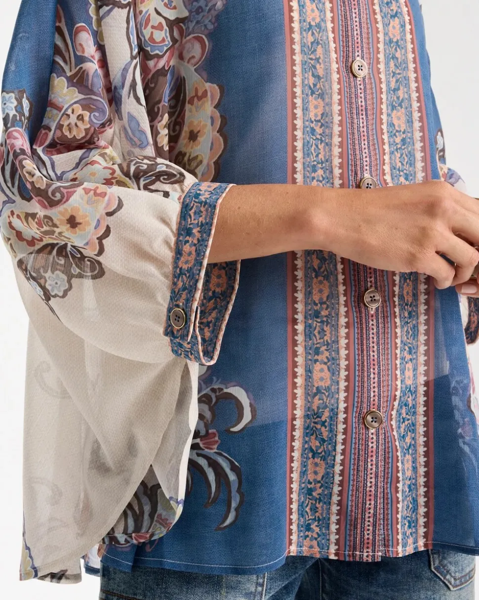 Collared Button Down Poncho