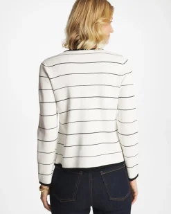 Contrast Tipped Sweater Blazer